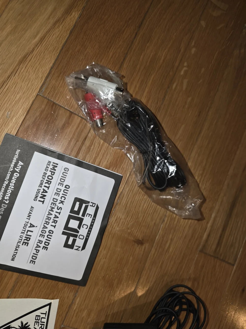 TURTLE BEACH HEADSET 60P RECON ACCESSORIES MOUTH PIECE CABLES STICKER QUICKGUID